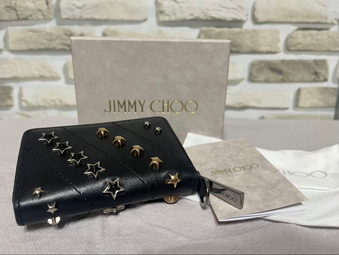 JIMMY CHOO ケース ブラック danny JIMMY CHOO（ジミーチュウ） コインケース DANNY ブラック メンズ