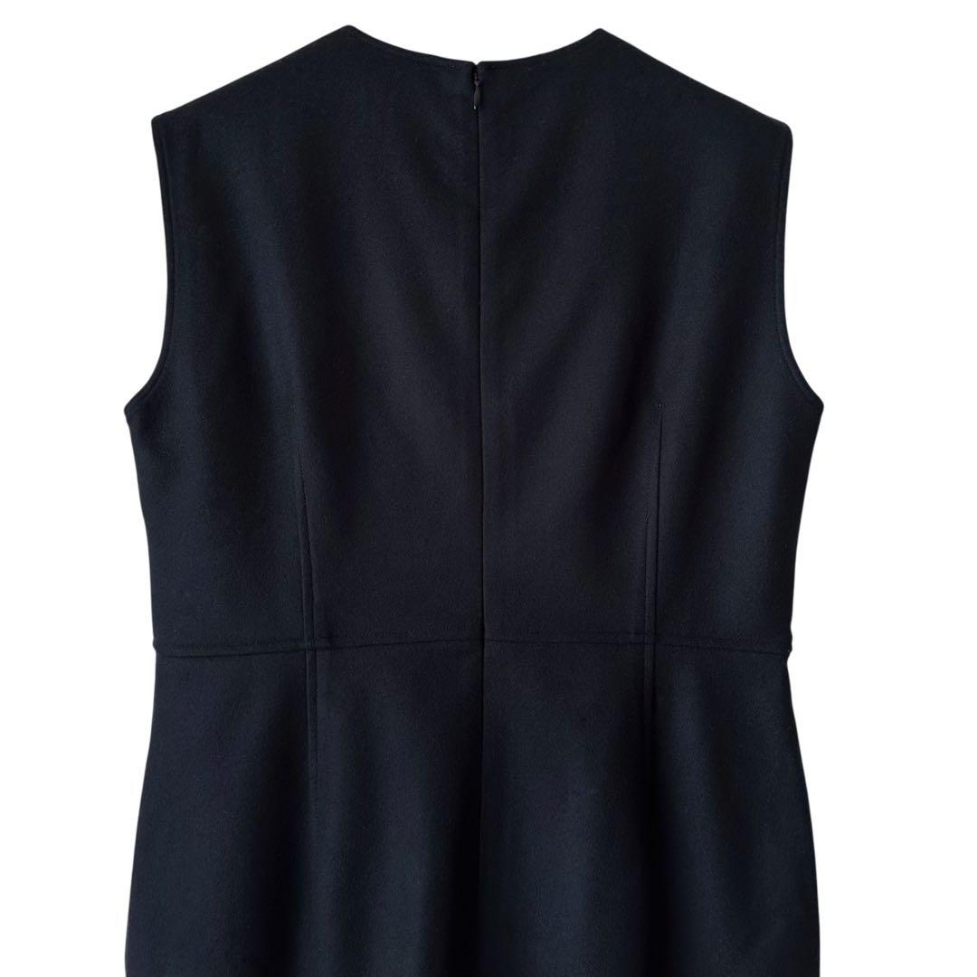 ebure / 24AW ライトメルトンワンピース ロング丈 ウール100%の通販は