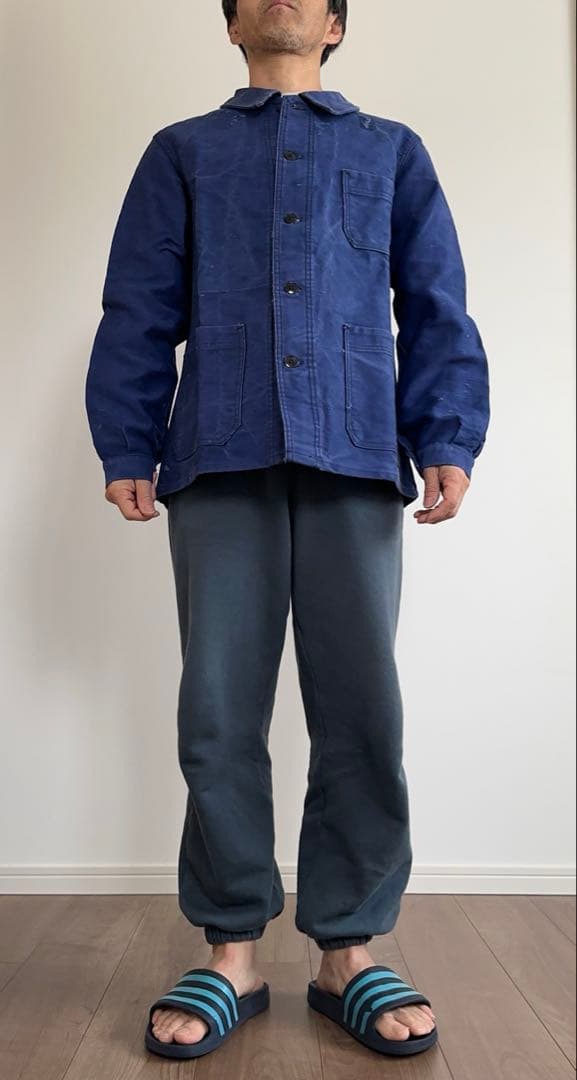 1940-50年代 Le Favori ブルーモールスキンワークジャケット - メルカリ