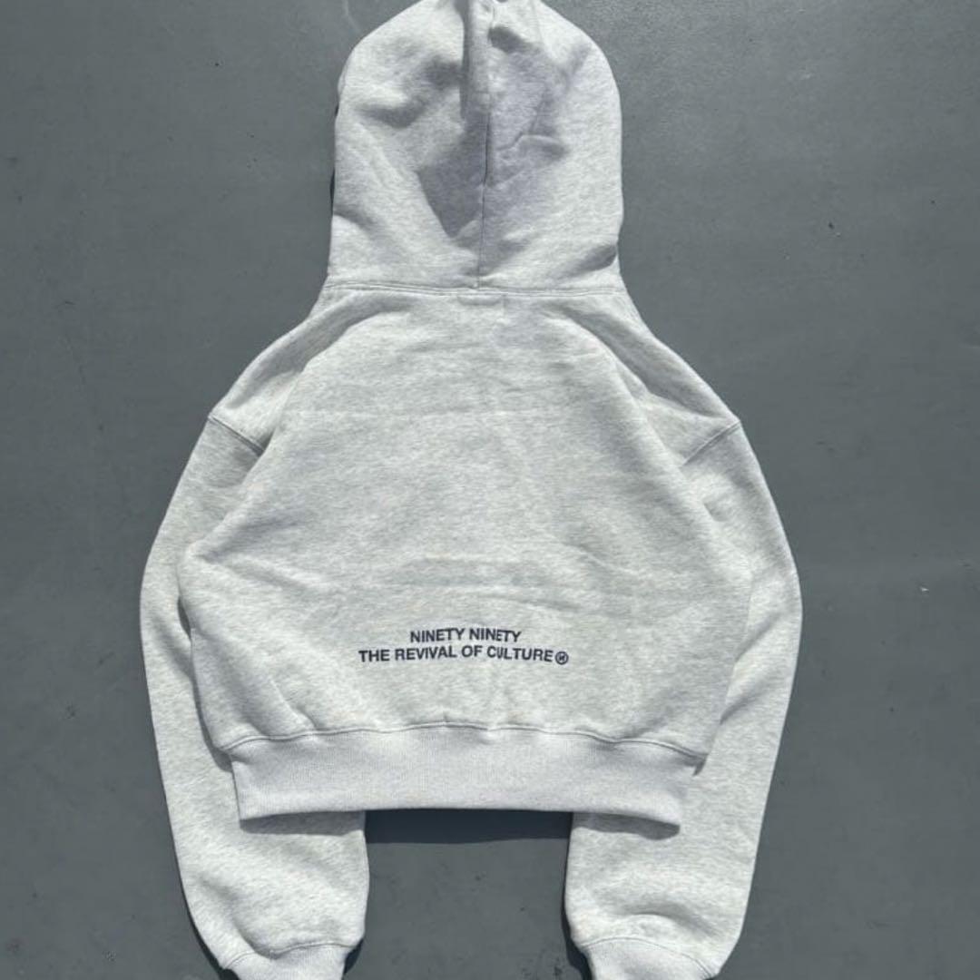 9090 パーカー 90 Logo Dot Zip Hoodie グレー S - メルカリ