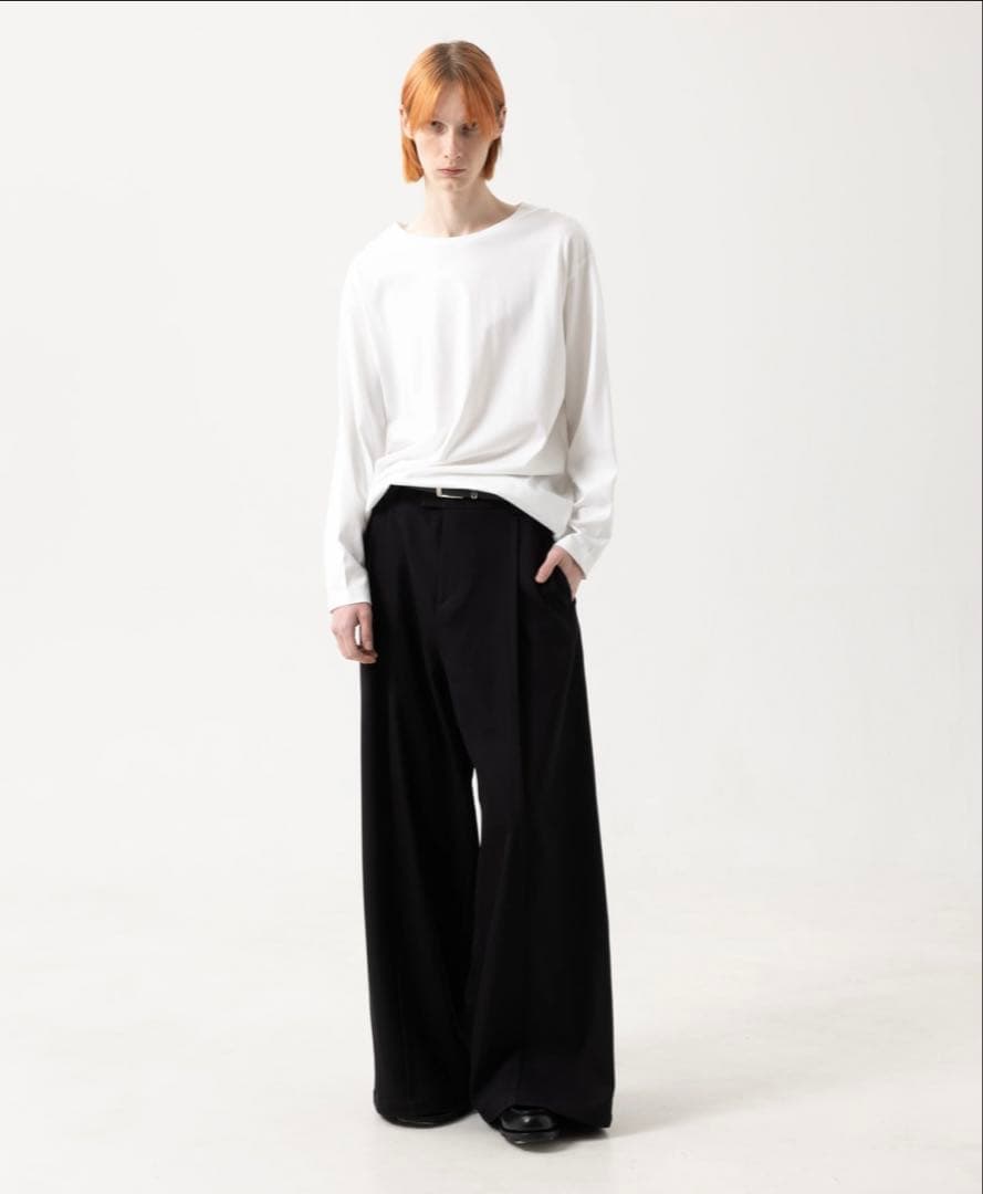 オズ様【美品】MBハイエンド尾州ウール フロントシーム”ハカマ”スラックス