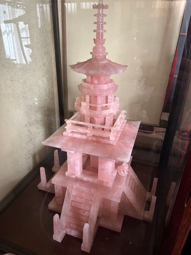 ローズクォーツ　多宝塔　天然石　希少品 ローズクォーツ - 埼玉県吉川市の天然石専門店・水晶パワーストーン