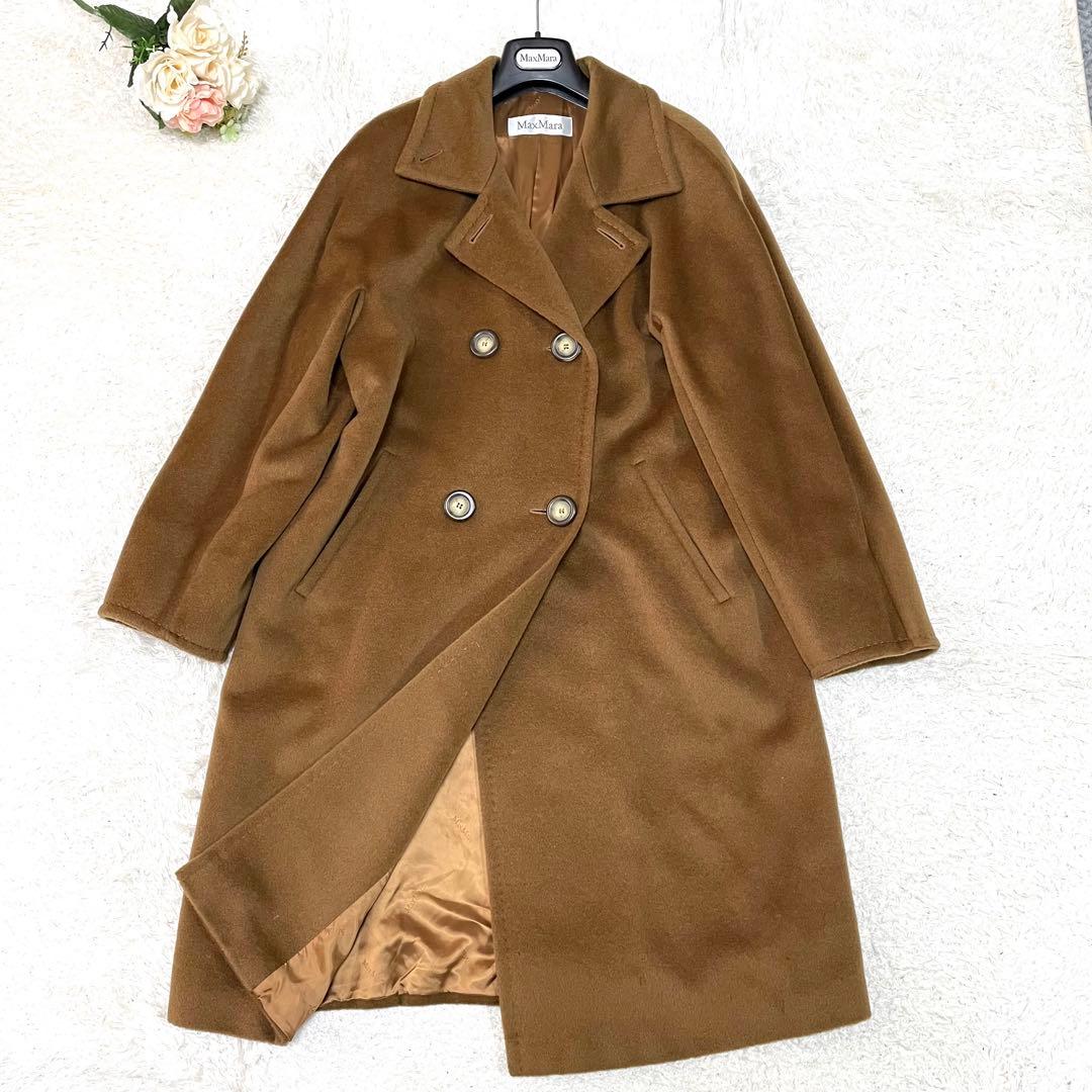 Max Mara✨最高級白タグ カシミヤ混ダブルブレスト アイコンコート 40