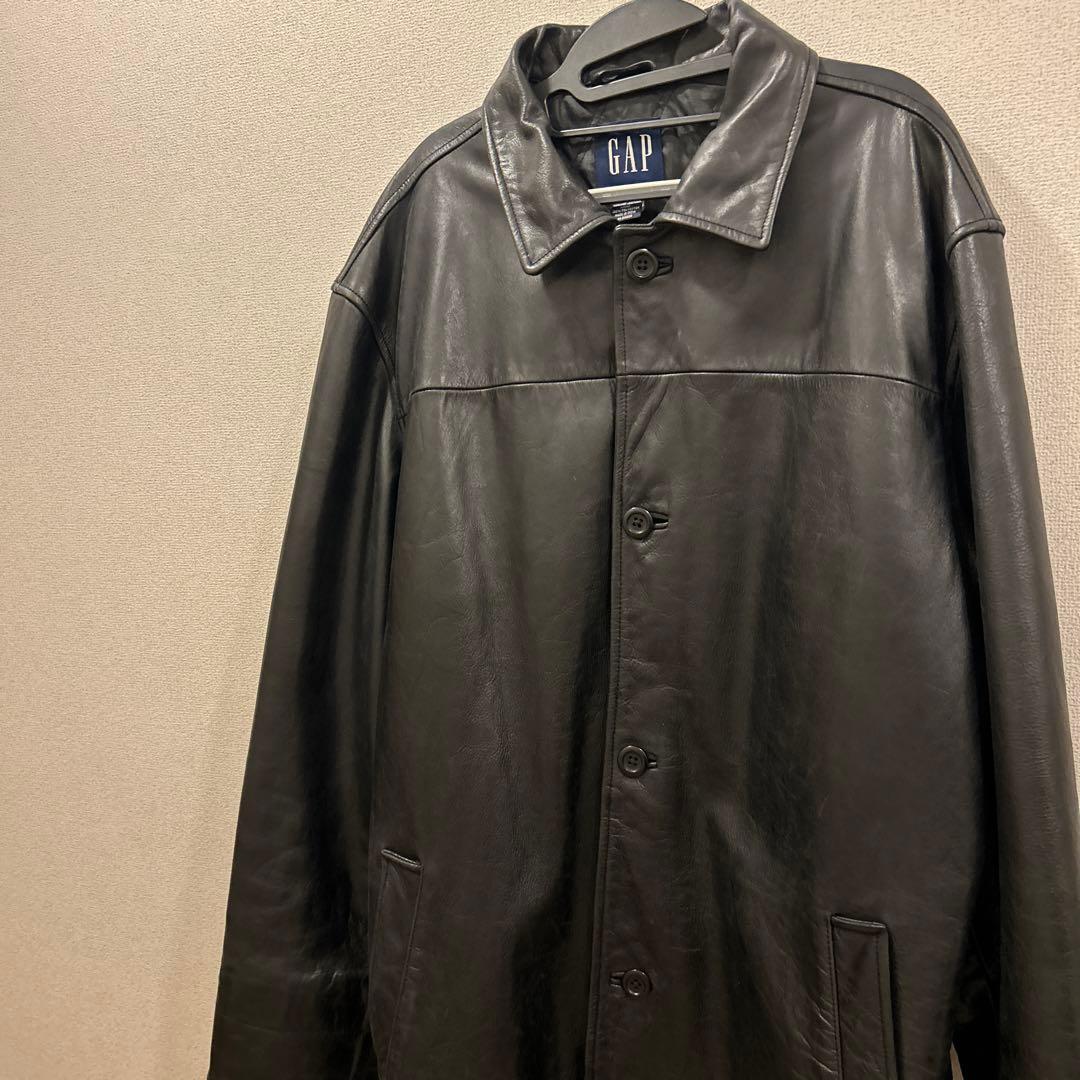 限界値下げ 希少サイズ OLD GAP 90s レザー カーコートXL 美品 - メルカリ