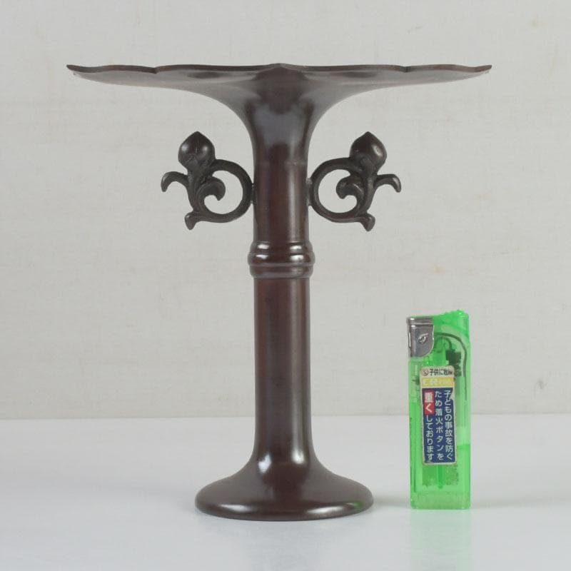 spring様専用 八尾祥栄作 鋳銅 桔梗形 一文字 花入 共箱 C