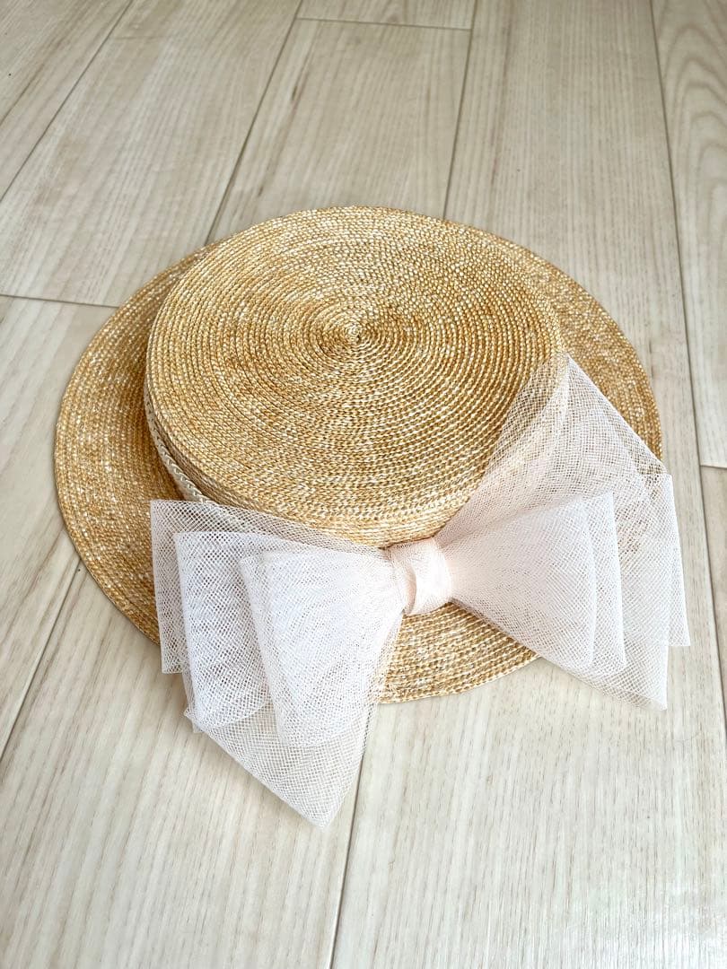 millinery mino ミリナリーミノ 麦わら帽子 Extra fine straw mini canotier – millinery mino