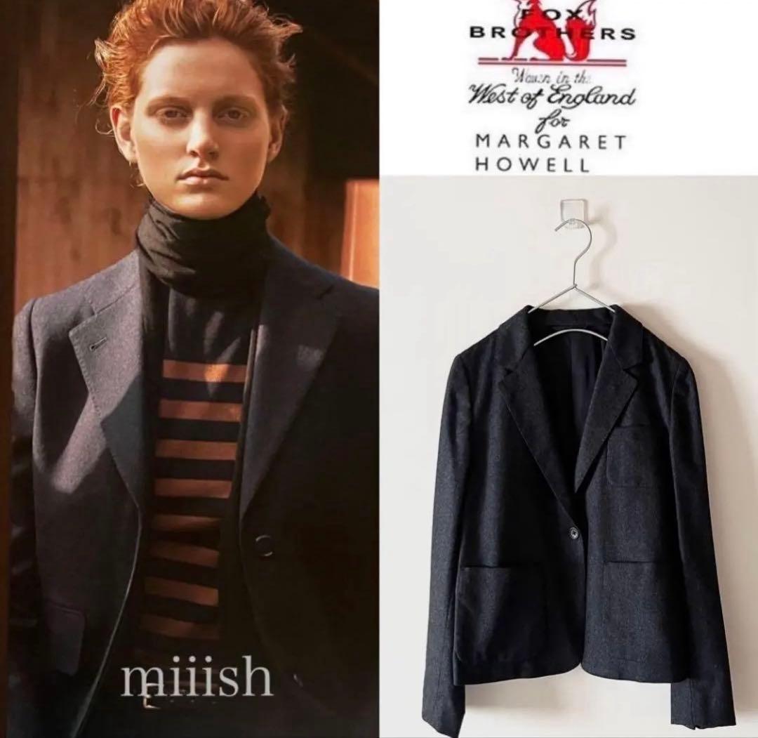 マーガレットハウエル×フォックスブラザーズ フランネル ジャケット7.5