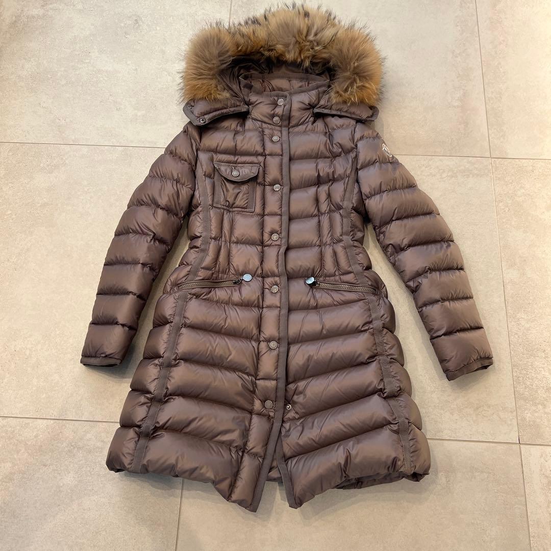MONCLER ブラウン ロングダウンジャケット　サイズ00 MONCLER ロングダウンコート Citronnier (MONCLER/ダウンジャケット