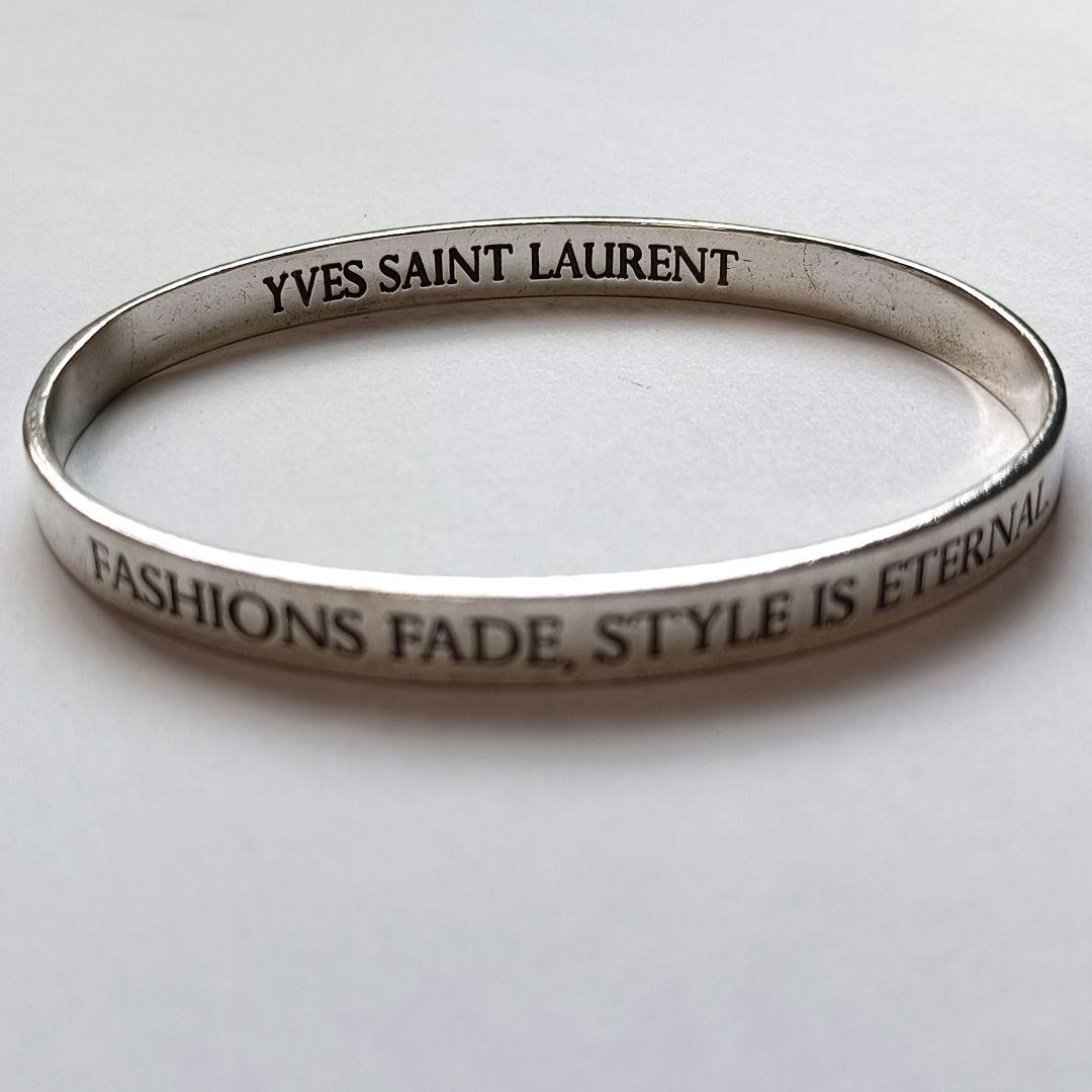 ヴィンテージ】イヴ・サンローラン 名言 バングル シルバー925 - メルカリ