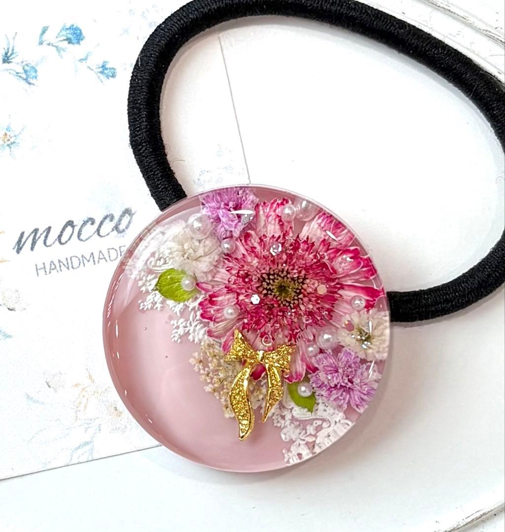 レジンヘアゴム ポニーフック ドライフラワー No.357 大きめ - メルカリ