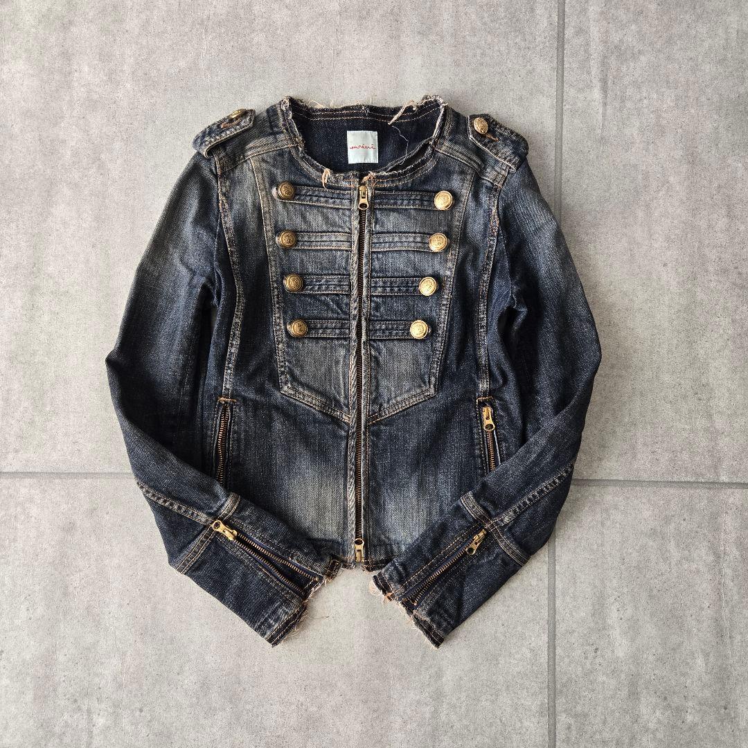 ナポレオンジャケット デニム y2k グランジ ギャル 平成 ブルゾン
