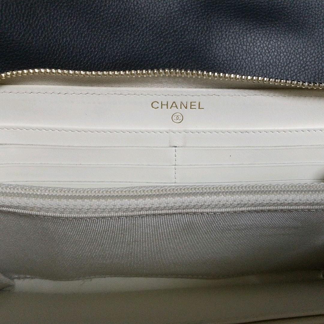 CHANEL 長財布 白(アイボリー)ギャランティカード付 - メルカリ