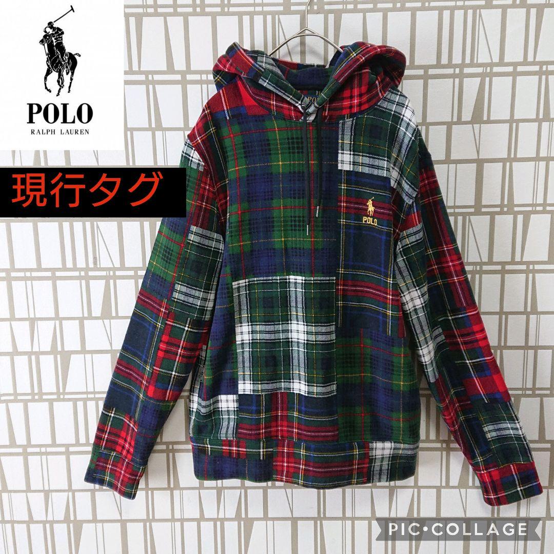 現行QRタグ ポロラルフローレン パーカー クレイジー タータンチェック