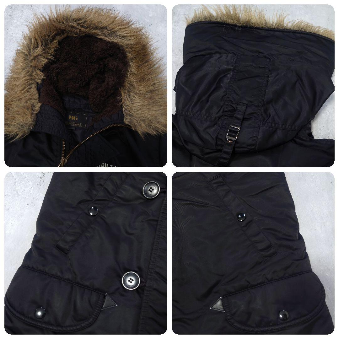 HYSTERIC GLAMOUR N-3B プリマロフト ワッペン 黒 L ヒステリック