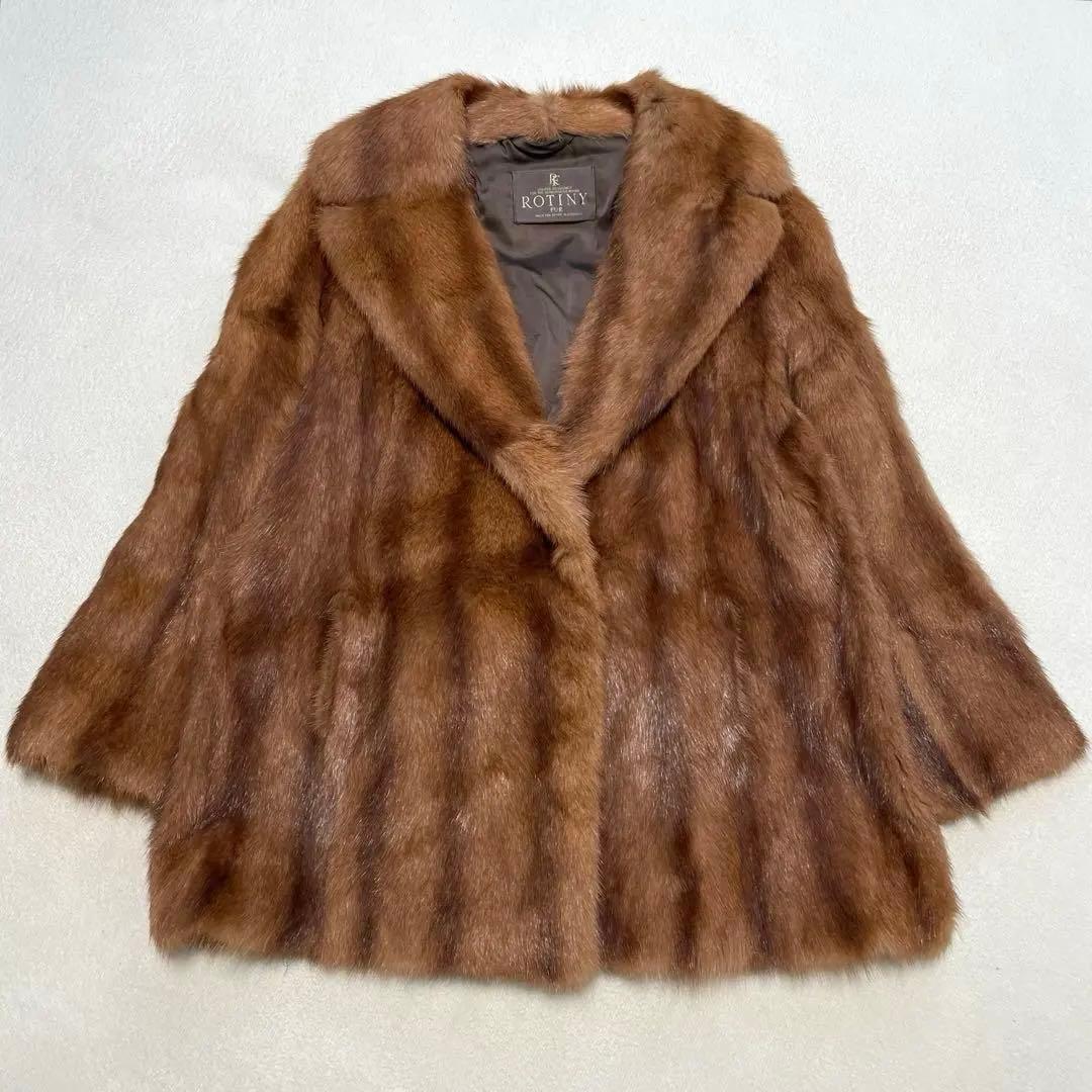 デミバフミンク ミンクファーコート 11 女優襟 ビッグカラー ROTINY