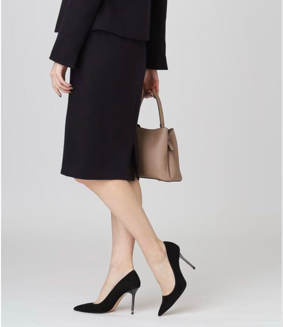 クードシャンス スーツセットアップネイビー ジャケット36 スカート38