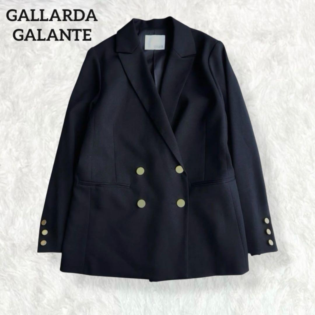ガリャルダガランテ ウールライクダブルジャケット 金ボタン 紺ブレ