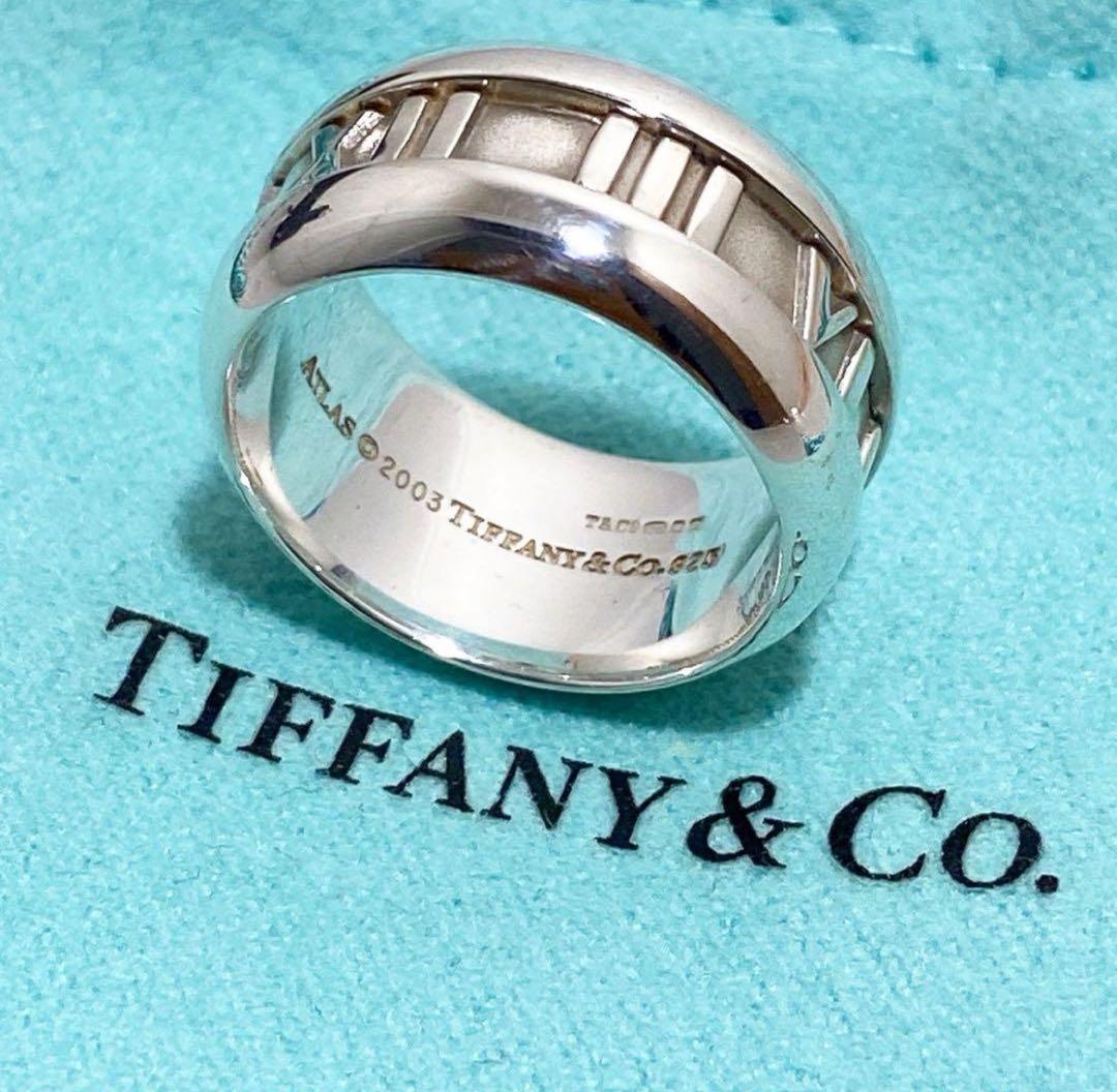 Tiffany アトラス ワイドリング2003ティファニー9号シルバー925美品