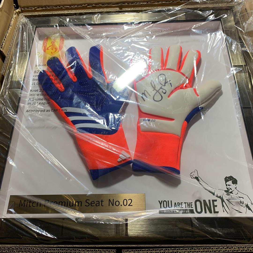 名古屋グランパス　ランゲラック　額縁入り　GKグローブ　サイン入り 名古屋グランパス ランゲラック 額縁入り GKグローブ サイン入り