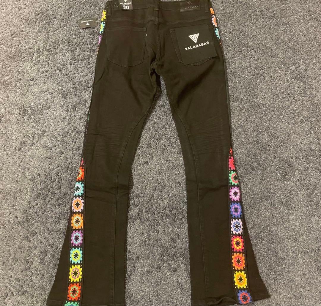 eyden着用 バラバサスvalabasas ブラックスキニーフレアデニム 30