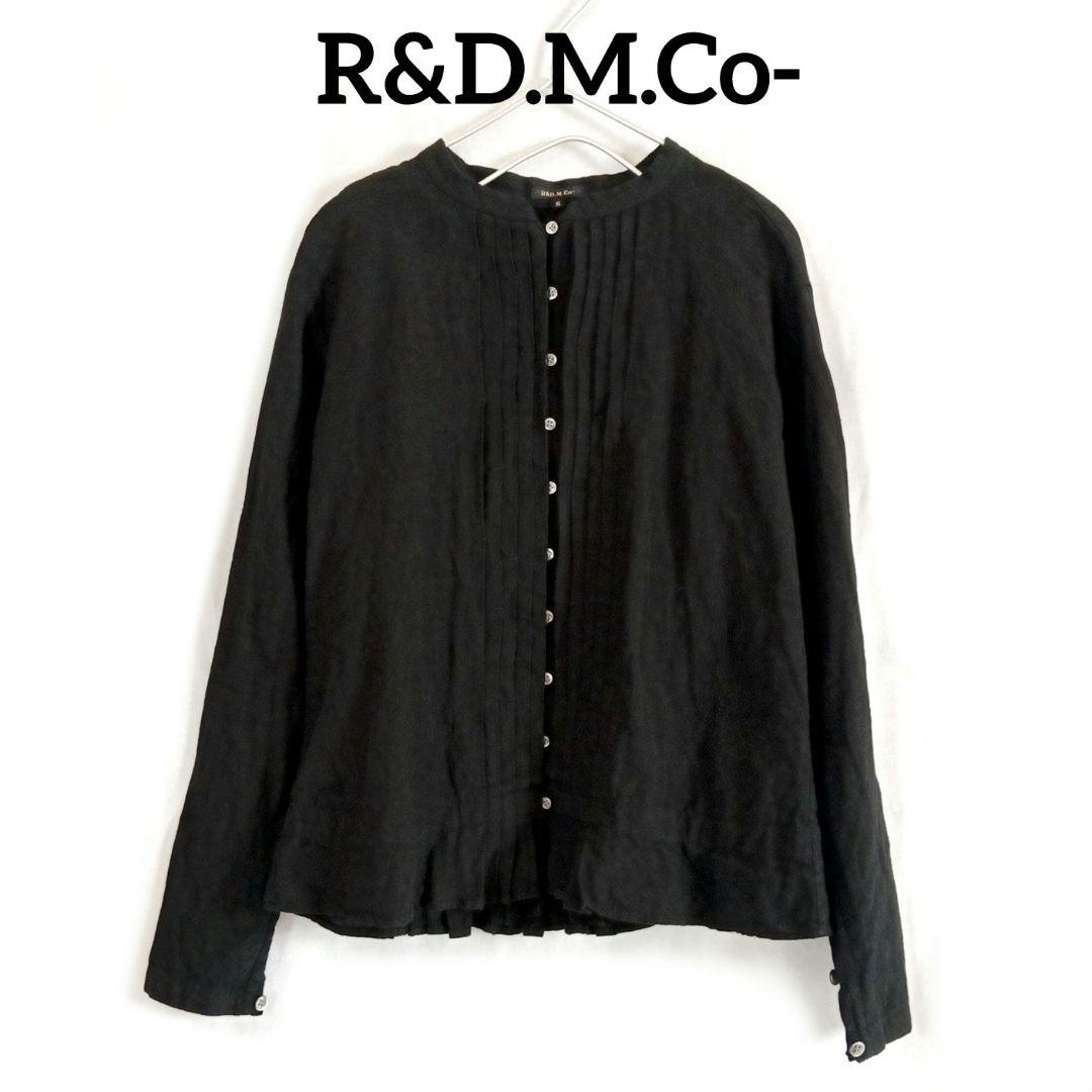 R&D.M.Co- オールドマンズテーラー リネン ブラウス タック ブラック R&D.M.Co- オールドマンズテーラー リネン ブラウス タック ブラック
