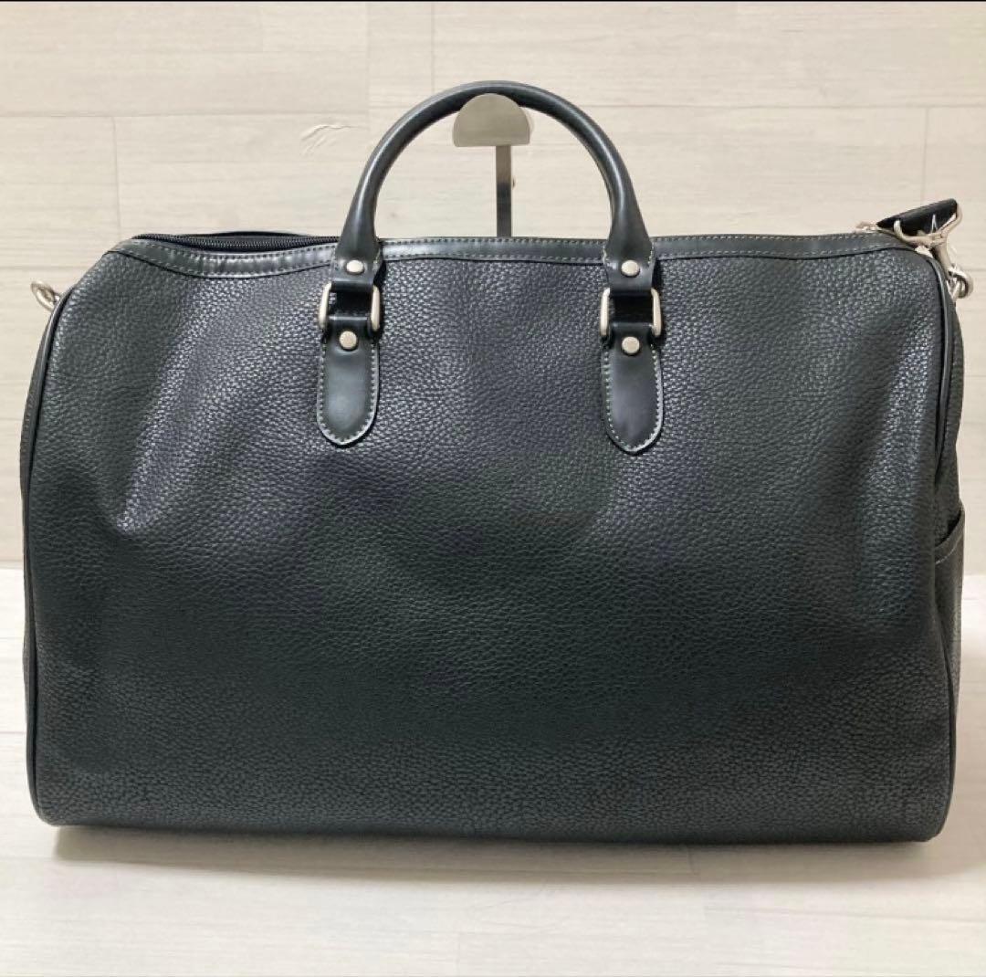 新品】✨ピエール カルダン✨ボストンバッグ シボ革 ブラック 黒 2way