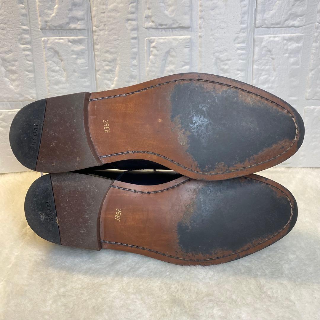 【美品】REGAL リーガル ストレートチップ 革靴 25.0cm ブラック