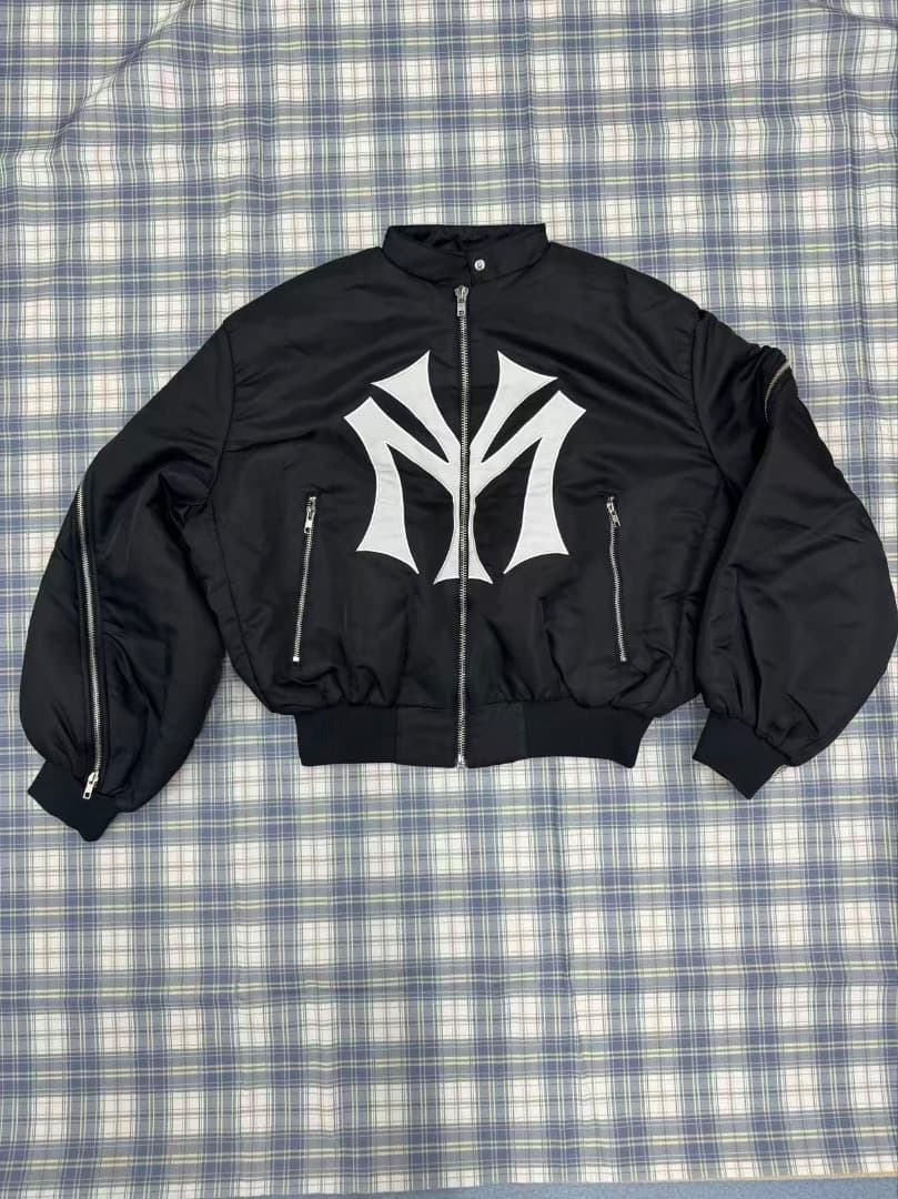 MOWALOLA MY CITY BOMBER MA-1フライトジャケット Timothée Chalamet Mowalola My City Bomber Jacket Black