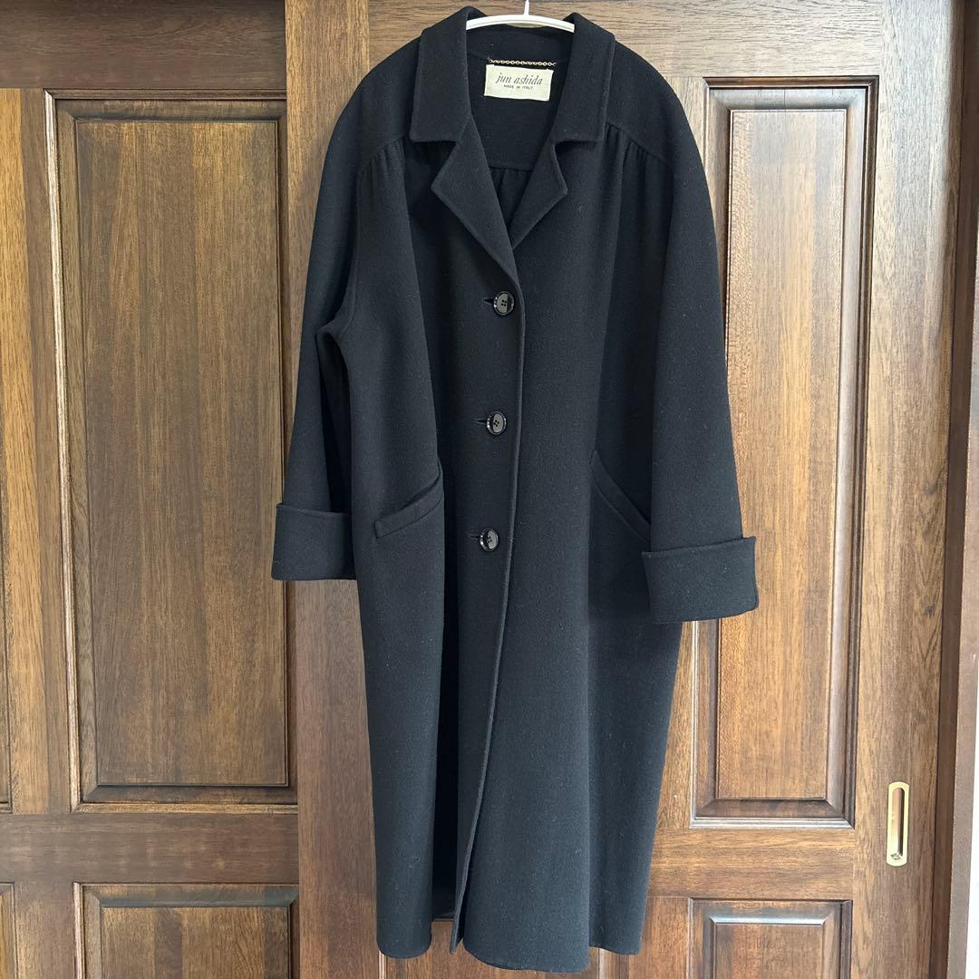 jun ashida】黒 ロングコート MADE IN ITALY - メルカリ
