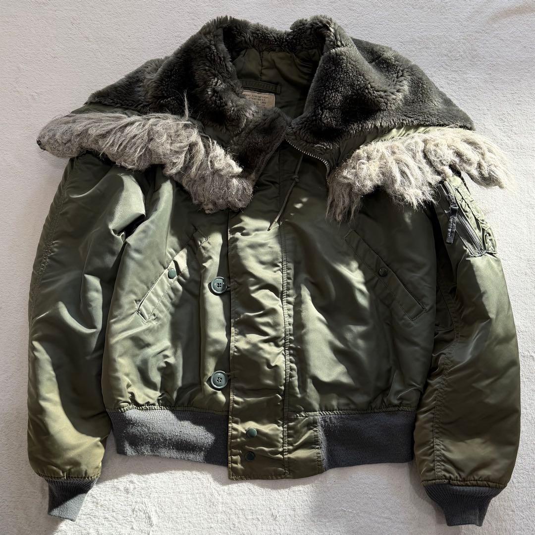 90s アルファインダストリーズ　N-2B USA製　短丈　Y2K カーキ　L ALPHA INDUSTRIES(アルファ インダストリーズ) N-2B SHORT WAIST PARKA