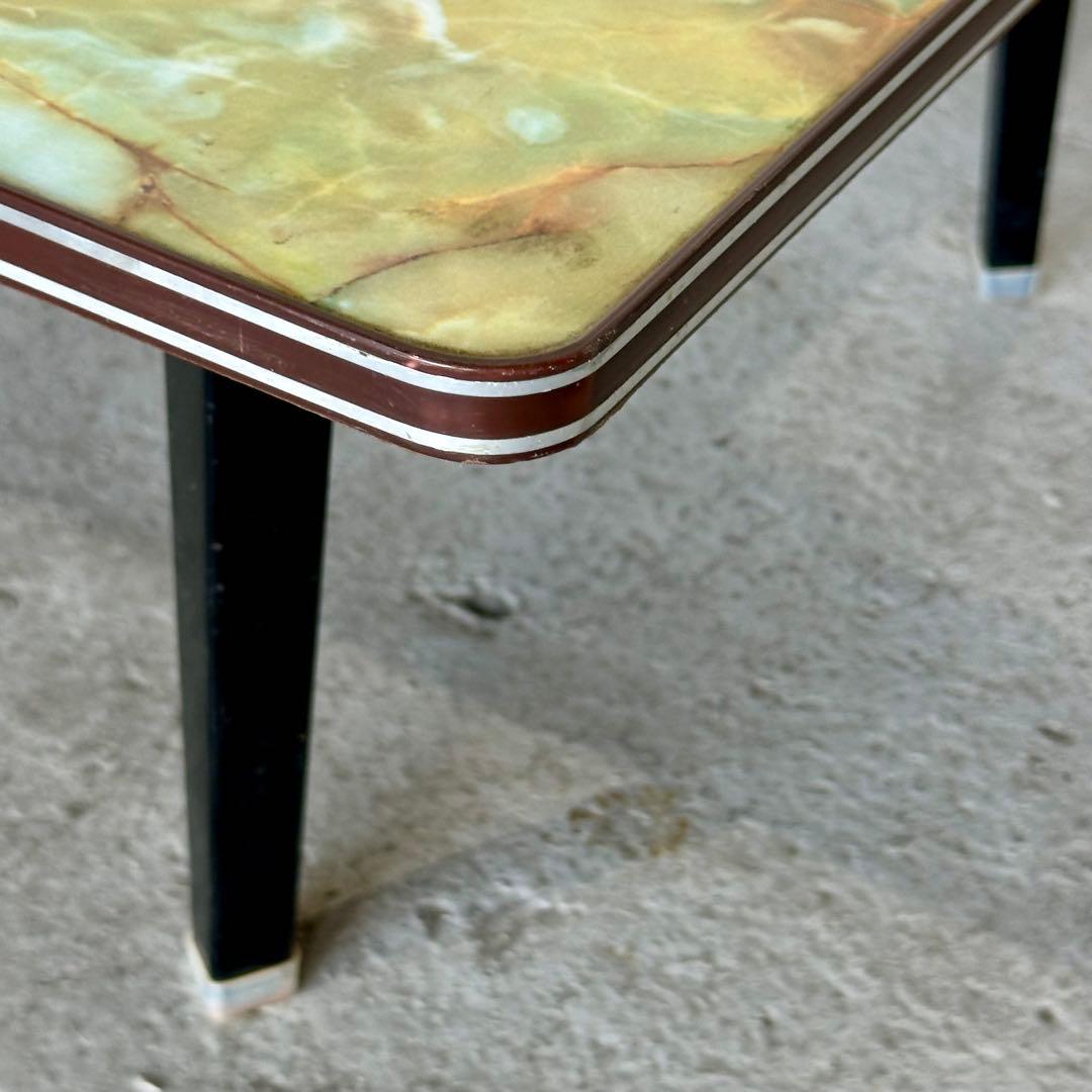 ♢♦︎70s♦︎♢ 昭和レトロ 大型 大理石調 折りたたみちゃぶ台 昭和浪漫