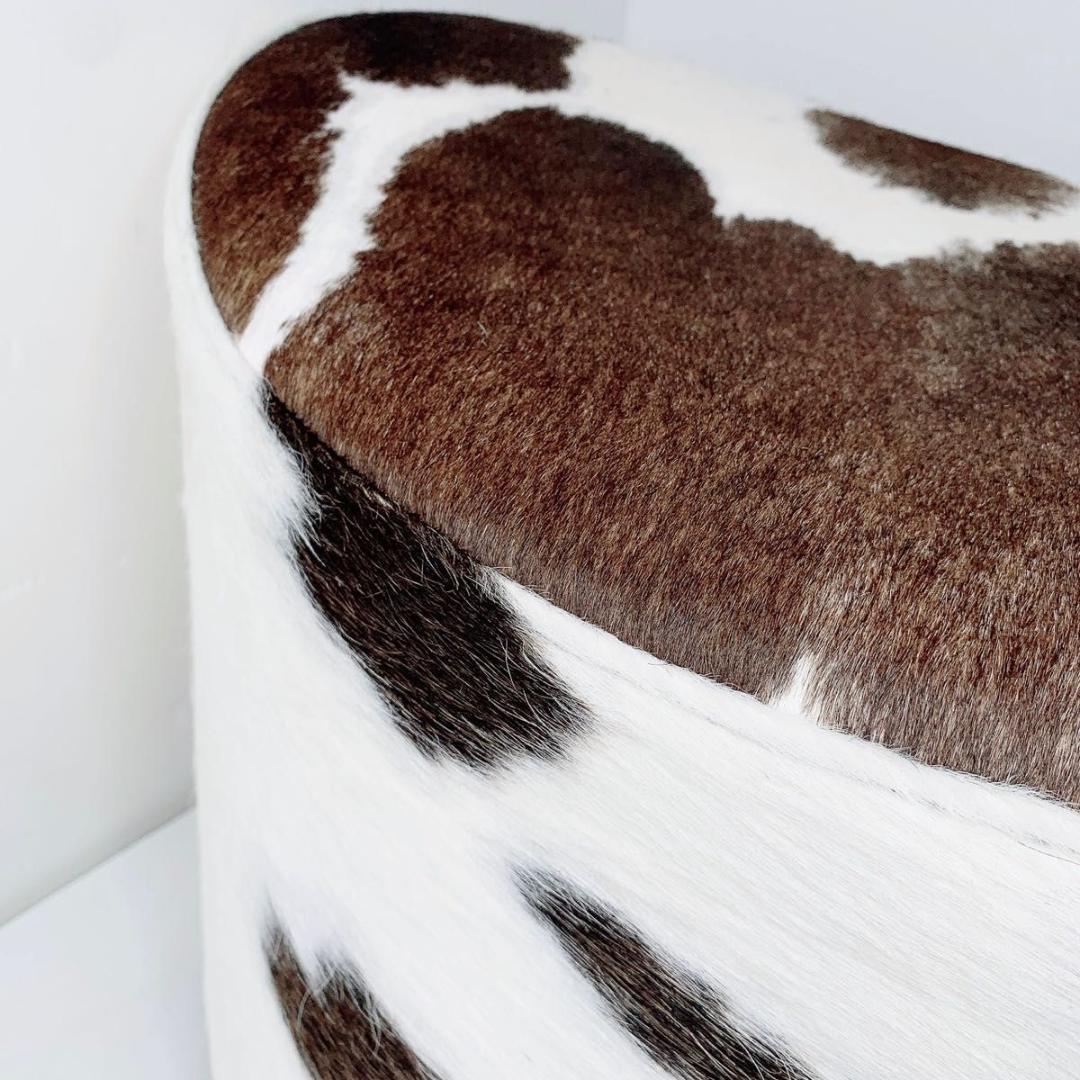 IKEA 牛革 ハラコスツール イケア ストックホルム スツール 牛毛皮 黒