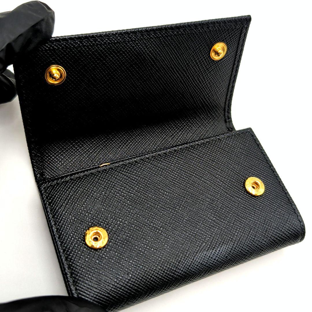 現行 PRADA プラダ 4連キーケース サフィアーノトライアングル IC認証