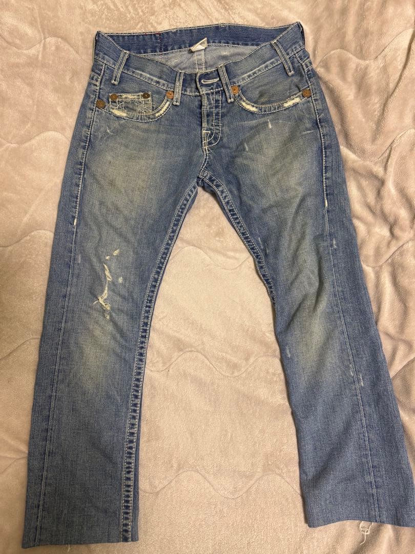 True Religion デニム True Religion Ricky Super QT Body Rinse Black Straight Leg Jeans