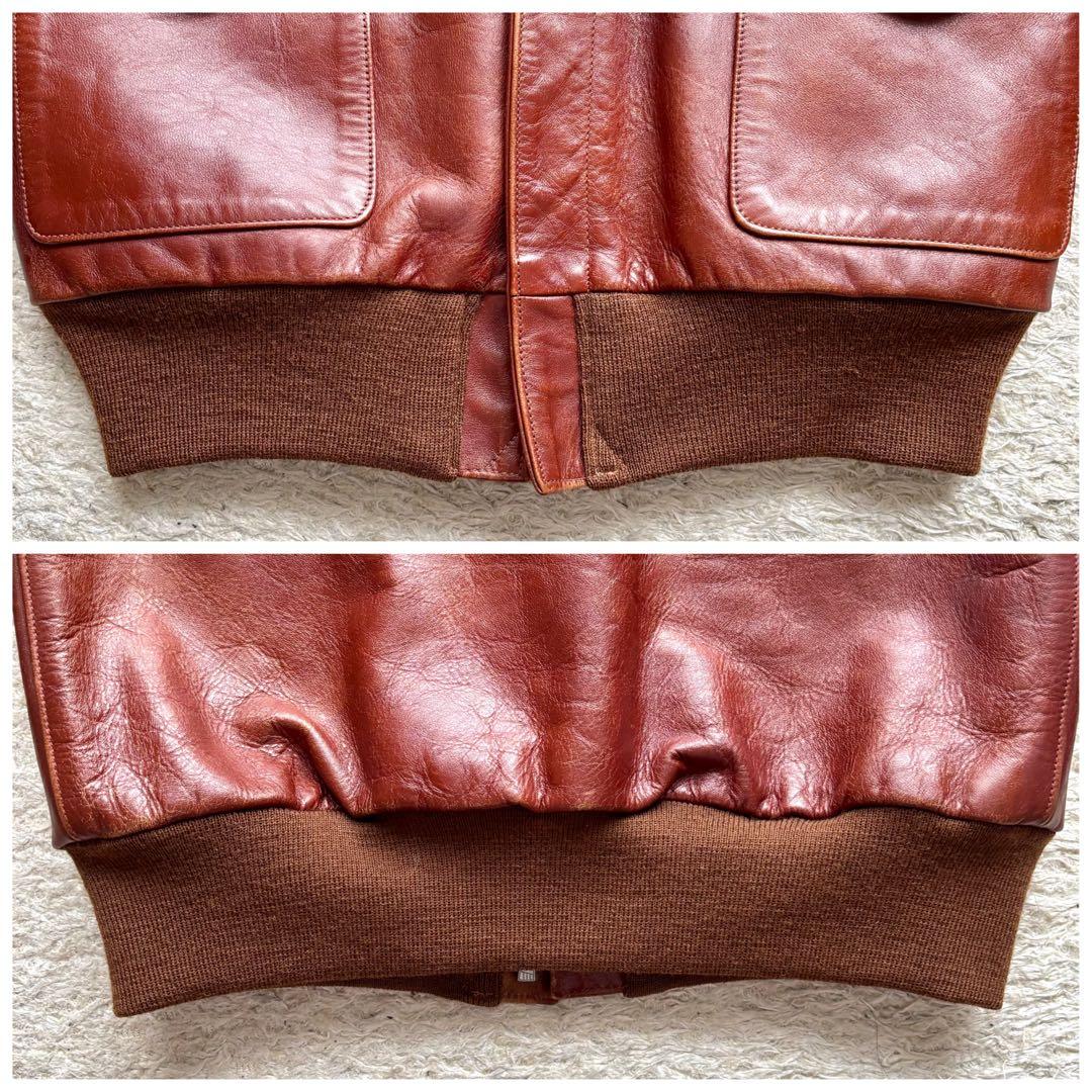 旧リアルマッコイズ A-2 フライトジャケット 実名復刻 ラセット