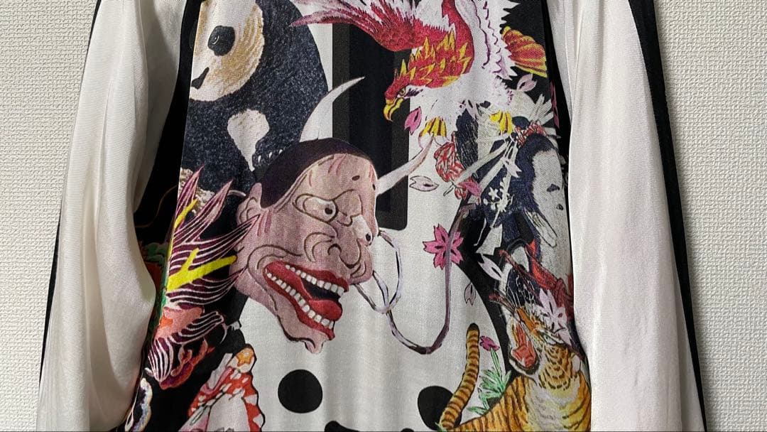 CUNE 八百万スカジャン ブラック ビンテージ 完売品 希少 ウサギ