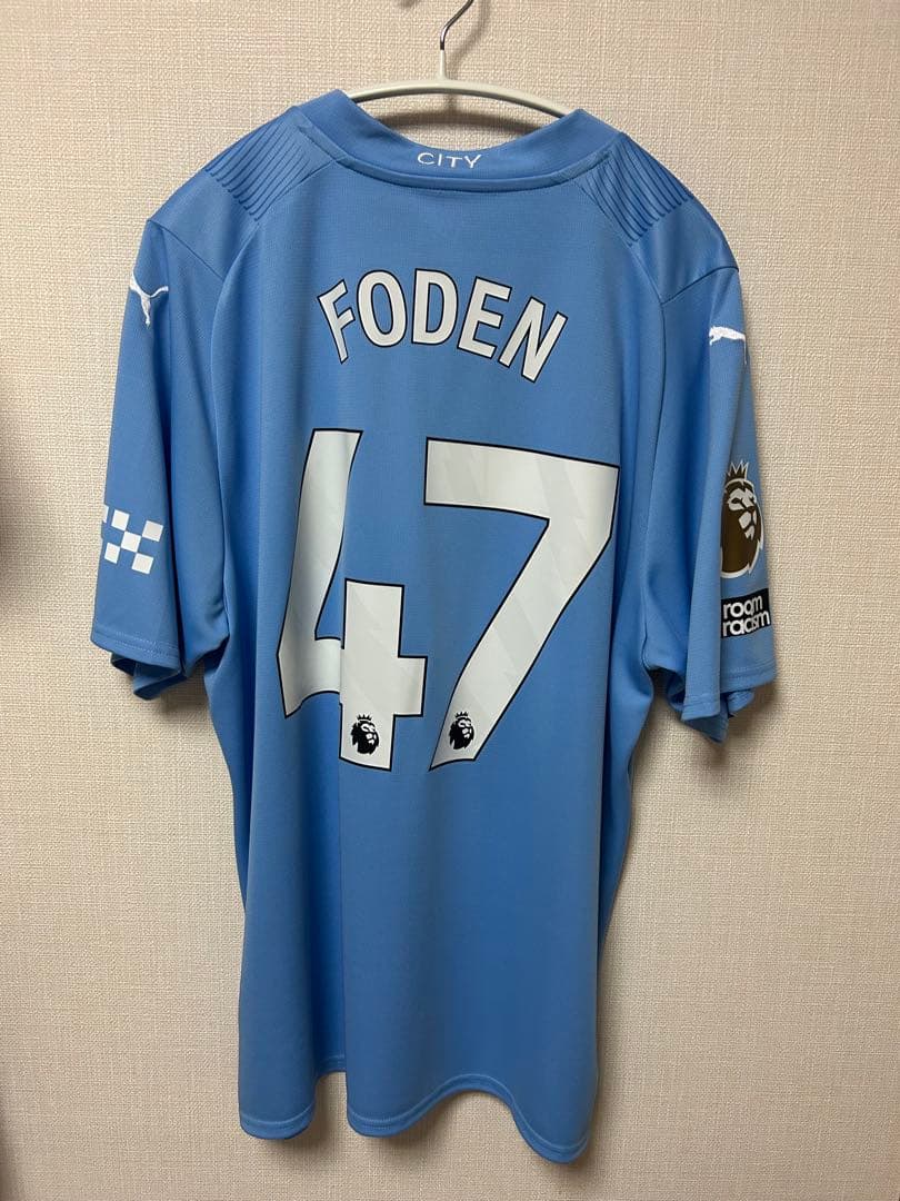 23-24 Manchester City フィル・フォーデン #47 2023-24 Manchester City Player Issue Home European Shirt Foden #47