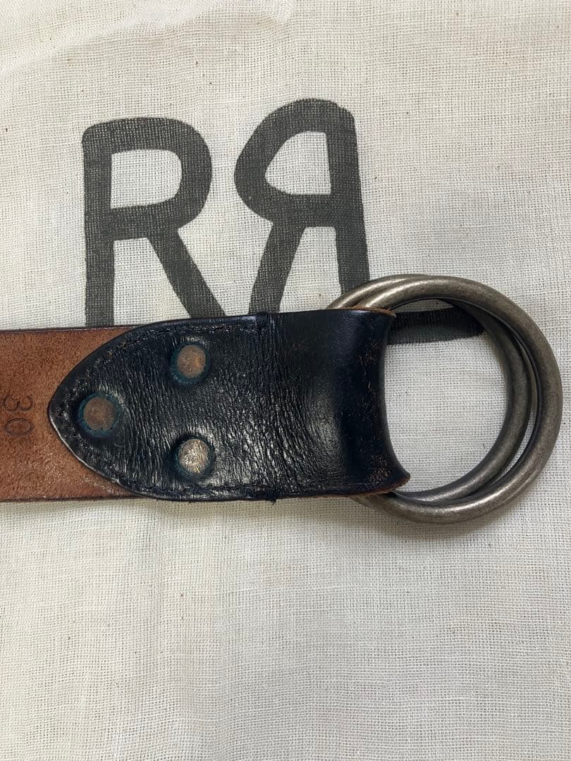 最低 価格ファッション - 正規品RRL レザー ダブルOリング ベルト 30インチ