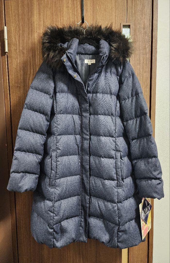 a.i.nママコート ダウン ケープ付 マタニティ M〜L ネイビー 抱っこ