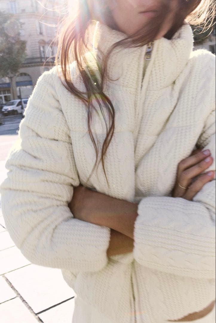 新品•未使用）ZARA ドット柄キルティングアノラックMサイズ - メルカリ