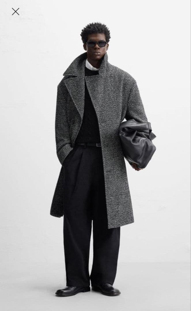 ザラZARA ブークレ テクスチャーコート オーバーサイズ - メルカリ