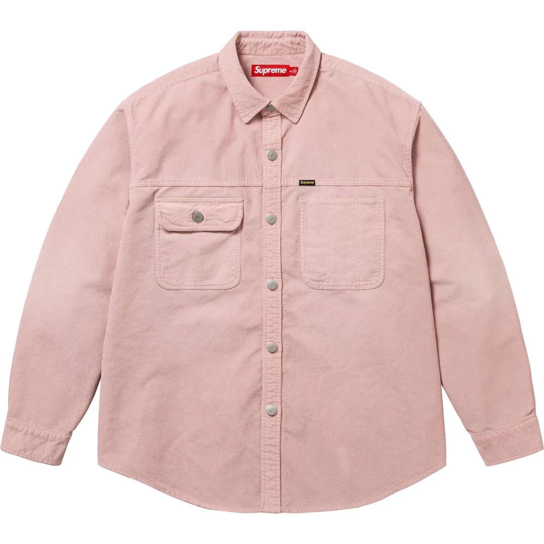トップス 25SS Supreme Washed Corduroy Shirt pink Supreme】Washed Corduroy Shirt☆Dusty Pink☆25SS☆ (Supreme/シャツ