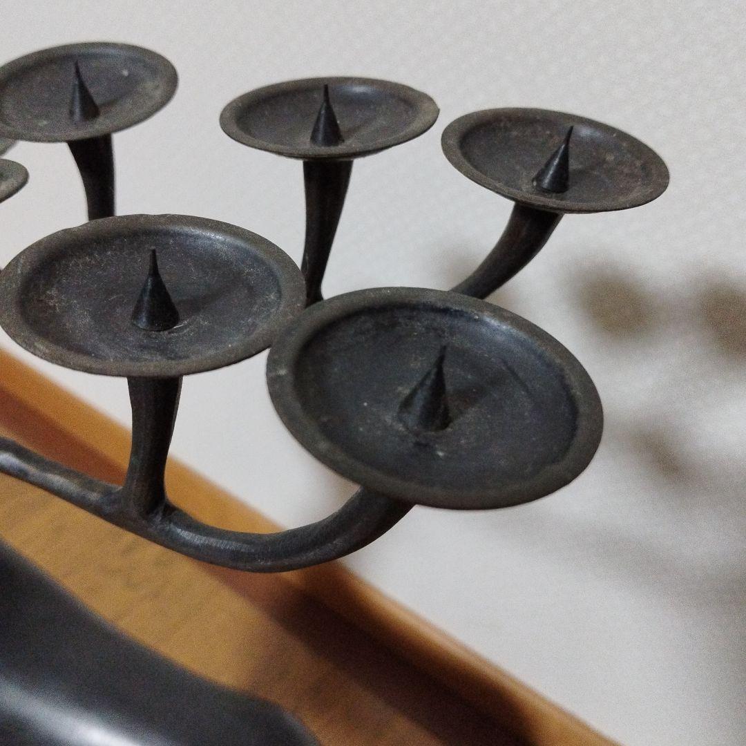 ヤカン様専用】アンティーク 鹿の形状の金属製キャンドルスタンド