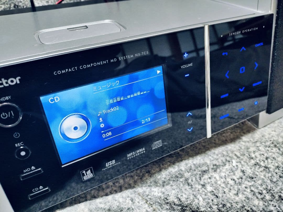 VICTOR CA-NXCT5-B ワンセグTV ミニコンポ CD MD - メルカリ