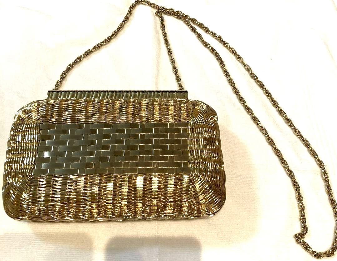 Rodo メタル　かごバック　2way ゴールド　クラッチバッグ　ヴィンテージ Rodo メタル かごバック 2way ゴールド クラッチバッグ ヴィンテージ