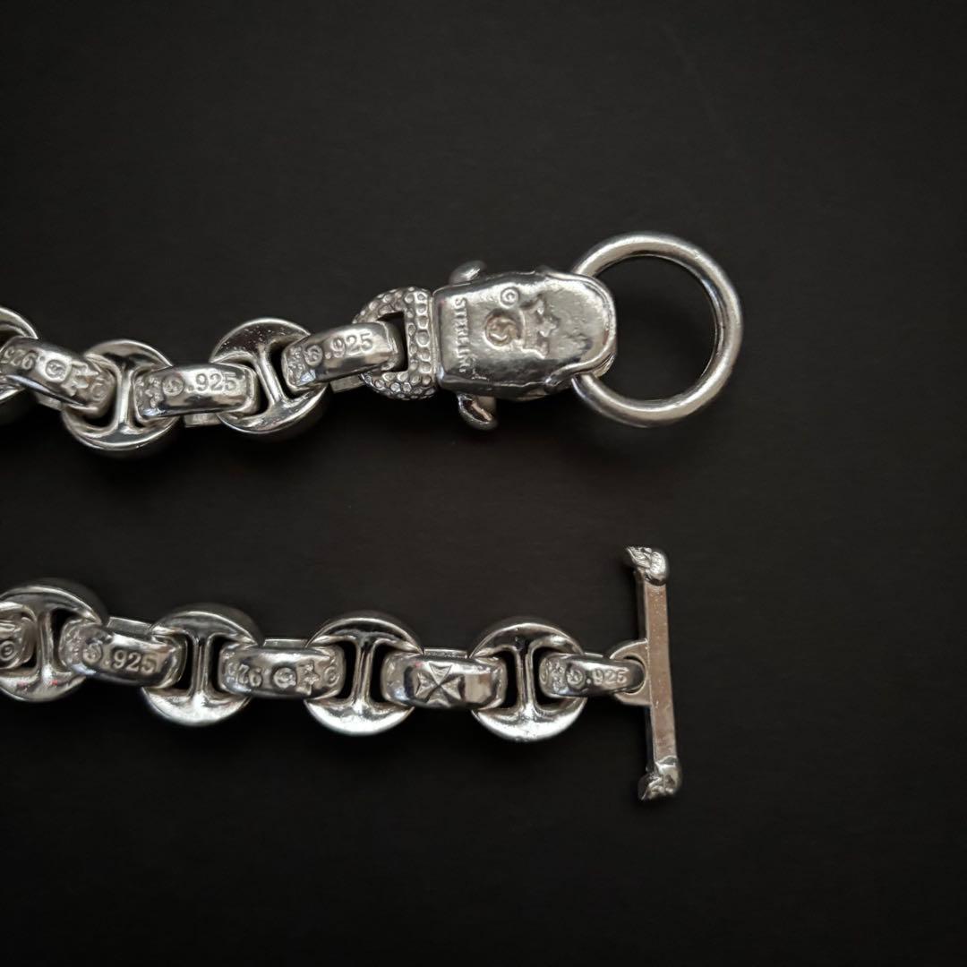 80sヴィンテージ メキシカンチェーン ドッグブレスレットシルバー925