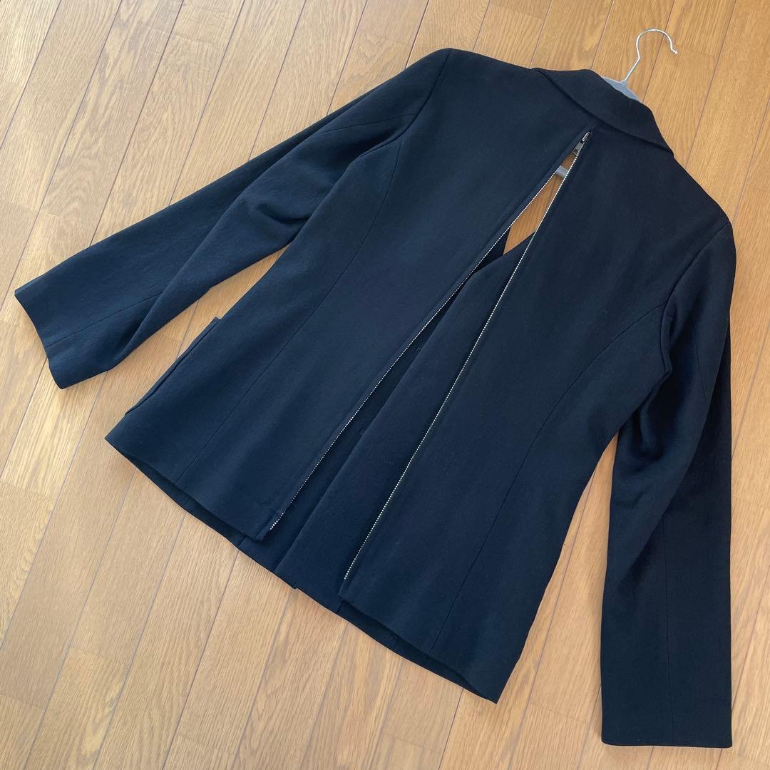 Alfaspin 背中開閉ジップジャケット　コート　ヨウジヤマモト Yohji Yamamoto POUR HOMME 25-26AW クロスジッパーコート ミニマム