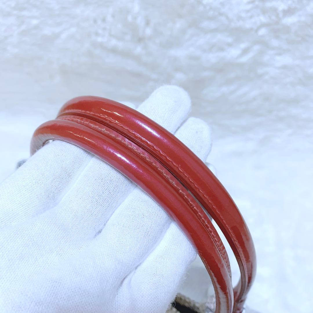 極美品♪ゲラルディーニ ソフティ マイクロモノグラム レザーハンドル