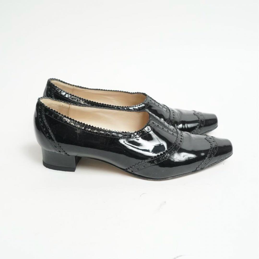 【美品】マノロブラニク エナメル ローファー レザー 24.5cm