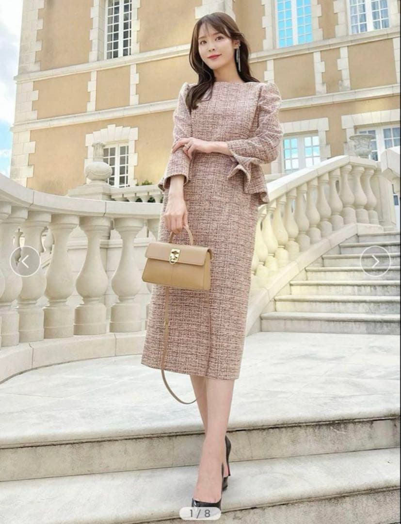 佳子様着用！CELFORDセルフォードロングスリーブペプラムタイト